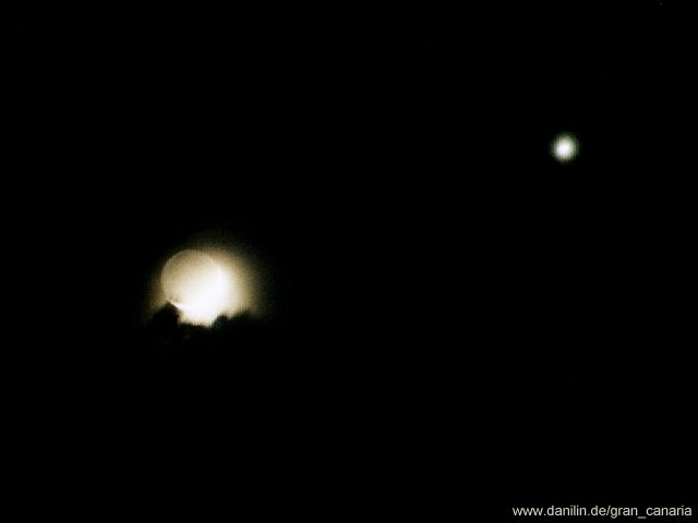 Mond und Venus - Nacht in Maspalomas