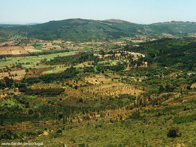 Blick über die Serra de São Mamede von Marvão
