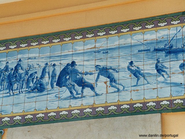 Azulejos am Zollhaus A Alfândega in Vila Real de Santo António